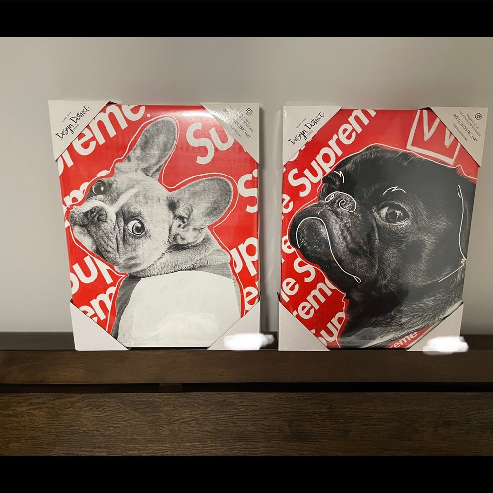 New Supreme X French Bulldog Canvas Art
11x14 bundle of 2